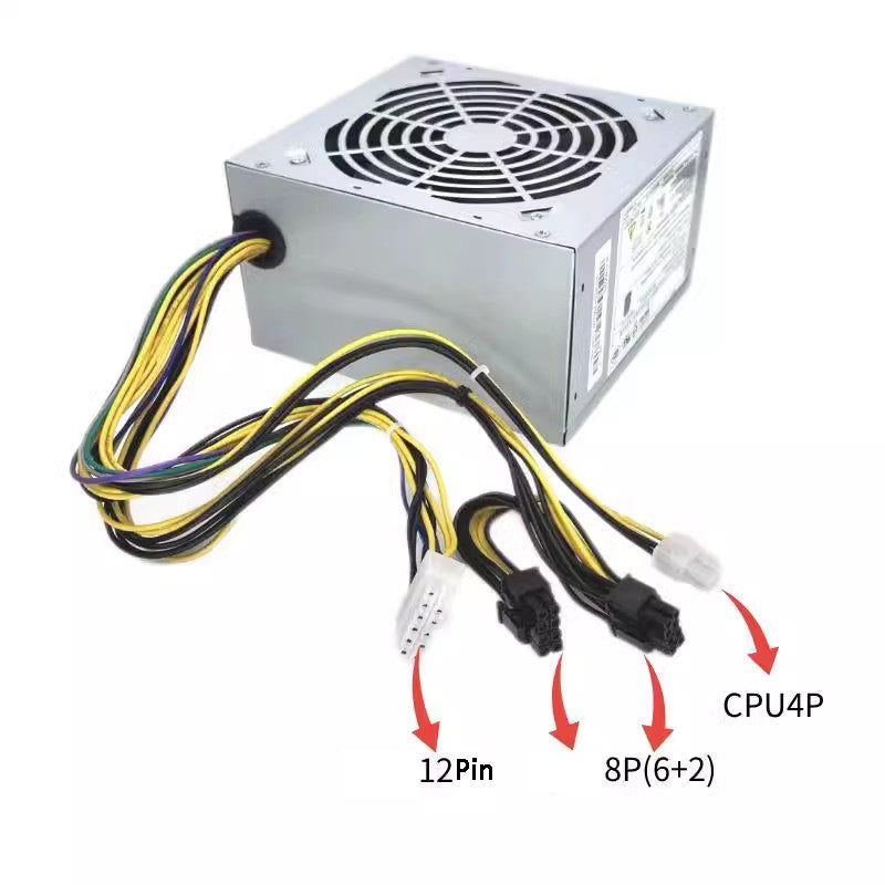 Nadalan Computer Power Supply Transformer Unit 12Pin+4Pin+8Pin 500W For Model FSP500-50AAGA For Tsinghua Tongfang D430 D630 Desktop For Lenovo M6300 Acer Q87 Q85 12-Pin Power Supply