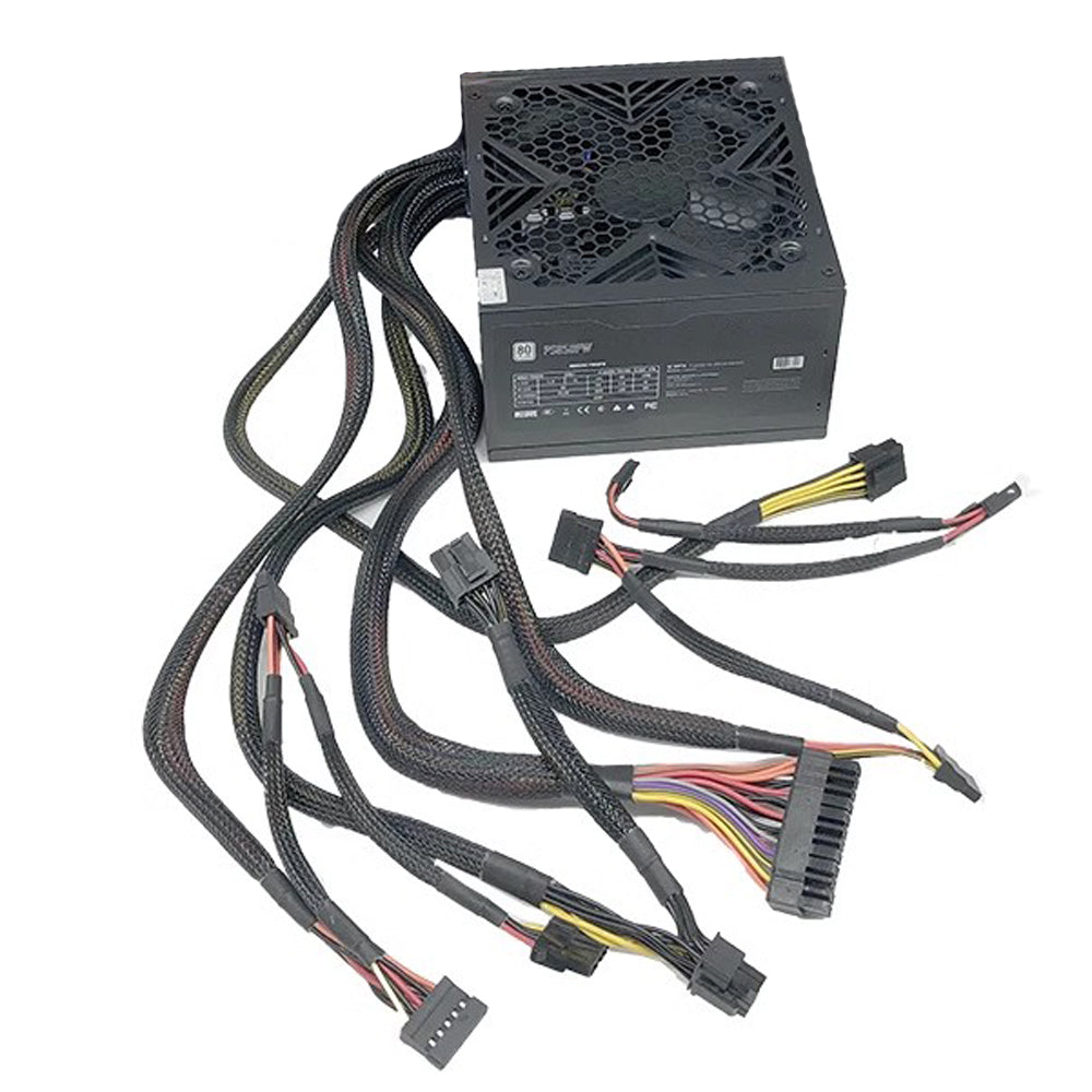 Nadalan Computer Universal Compatible Power Supply ATX Transformer Unit 20Pin/24Pin+8Pin/4Pin 500W 6Pin/8Pin Graphics Card Multiple Interface 110V-230V Input For Gaming Enthusiasts Graphic Engineers